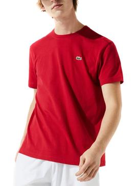 T-Shirt Lacoste Sport Básica Vermelho para Homem