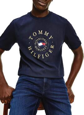 T-Shirt Tommy Hilfiger Icon Coin Azul Marinho Homem