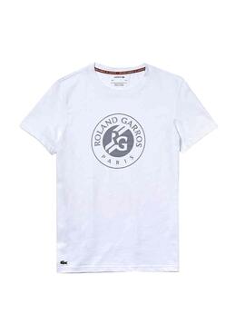 T-Shirt Lacoste Roland Garros Branco para Homem