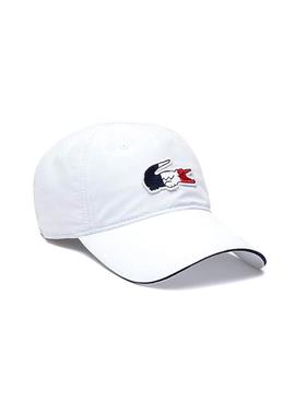 Chapéu Lacoste Logo Oversize Branco para Homem