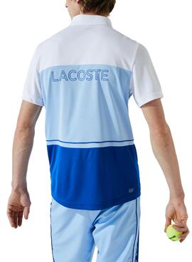 Polo Lacoste Sport Piqué Block Azul para Homem