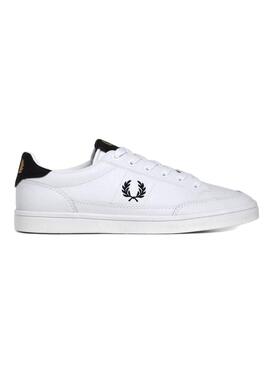 Sapatilhas Fred Perry Deuce Couro Branco Homem