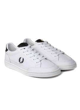 Sapatilhas Fred Perry Deuce Couro Branco Homem