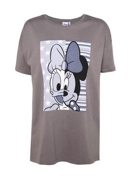 T-Shirt Only Disney Oversize marrom para Mulher