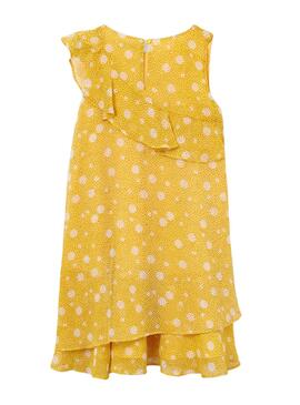 Vestido Mayoral Impressão Amarelo para Menina