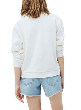 Sweat Pepe Jeans Betsy Branco para Mulher