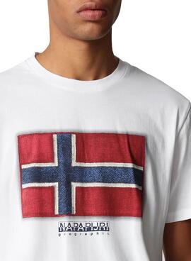 T-Shirt Napapijri Sirol SS Branco para Homem