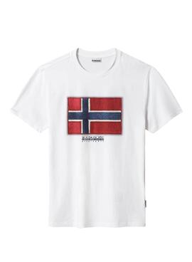 T-Shirt Napapijri Sirol SS Branco para Homem