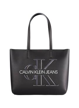 Bolsa Calvin Klein Shopper 29 Glow Preto Mulher
