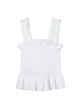 Top Mayoral Canalé Ecofriends Branco para Menina