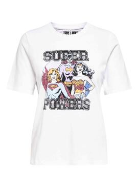 T-Shirt Only Justice League Branco para Mulher
