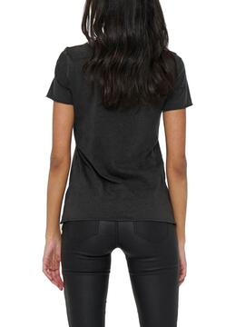 T-Shirt Only Lucy Life Preto Para Mulher
