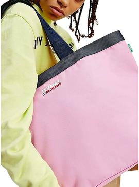 Bolsa Tommy Jeans Campus Tote Rosa para Mulher