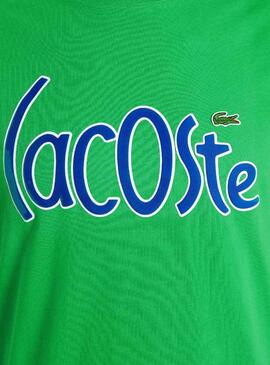 T-Shirt Lacoste Logo Oversize Verde para Homem