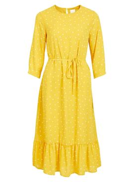 Vestido Vila Vidotties Amarelo para Mulher