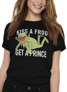 T-Shirt Only Muppets Life Preto para Mulher