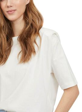 T-Shirt Vila Vishoulde Branco para Mulher