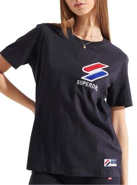 T-Shirt Superdry Sportstyle Preto para Mulher