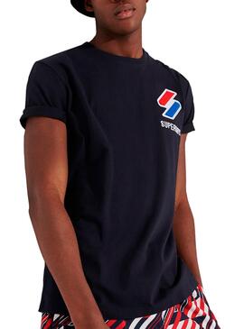 Camisa Superdry Sportstyle Azul Marinho para Homem