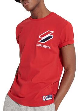 T-Shirt Superdry Sportstyle Vermelho para Homem