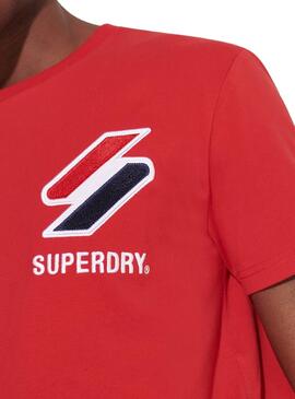 T-Shirt Superdry Sportstyle Vermelho para Homem