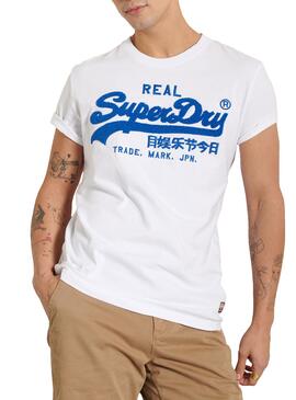 T-Shirt Superdry Chemille Tee Branco para Homem