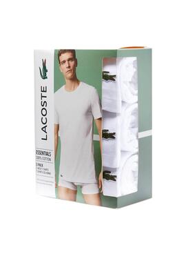 T-Shirts Lacoste 3 Pack Branco para Homem