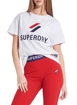 T-Shirt Superdry Sportstyle Classic Branco Mulher