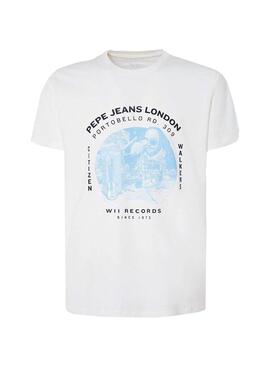 T-Shirt Pepe Jeans Damiel Branco para Homem