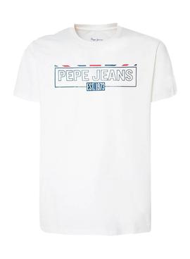 T-Shirt Pepe Jeans Dennis Branco para Homem