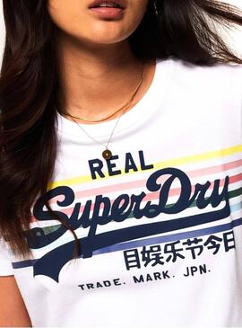 T-Shirt Superdry Rodeo Branco para Mulher