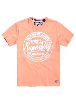T-Shirt Superdry Orange Ticket para Homem