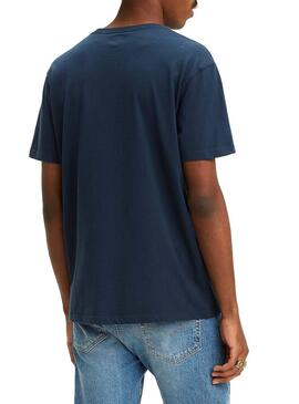 T-Shirt Levis Basica Azul Marinho para Homem