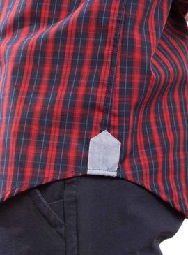 Camisa Klout Frames Vermelho e Azul para Homem