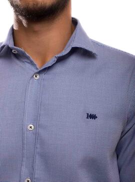 Camisa Klout Geometric Slim Azul para Homem