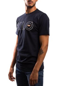 T-Shirt Klout Klo Azul Marinho para Homem