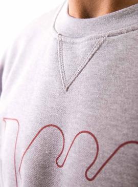 Sweat Klout Logo Cinza para Homem