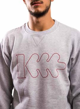 Sweat Klout Logo Cinza para Homem