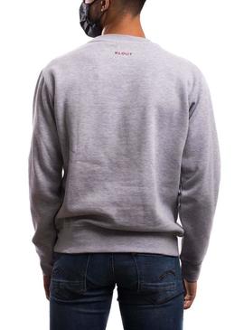 Sweat Klout Logo Cinza para Homem