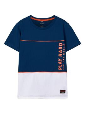T-Shirt Name It Keko Azul para Menino