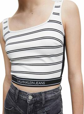 Top Calvin Klein Jeans Knitted Milano Stripe Mulher