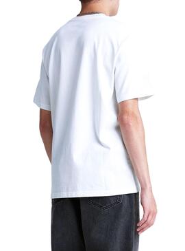 T-Shirt Levis Snoopy Logo Branco Relaxado Homem