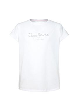 T-Shirt Pepe Jeans Nuria Branco para Menina