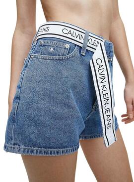 Short Calvin Klein Jeans AB070 High Rise Mulher