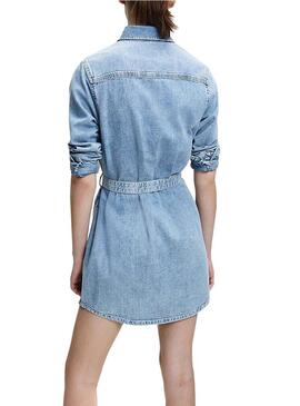 Vestido Calvin Klein Jeans Cinto Denim para  Mulher