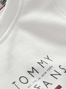 Top Tommy Jeans Logo Branco para Mulher