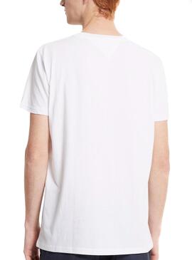 T-Shirt Tommy Jeans Box Logo Branco para Homem