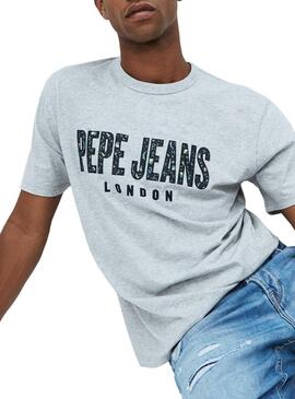 T-Shirt Pepe Jeans Salvador Cinza para Homem