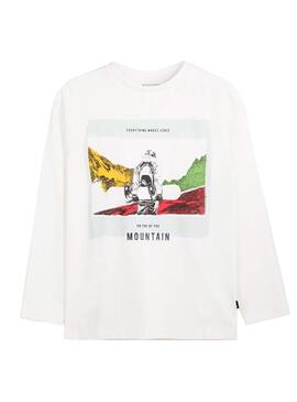 T-Shirt Mayoral Mountain Branco para Menino