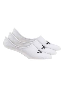 Meias Adidas 3 pares Pinkies Branco Meninos